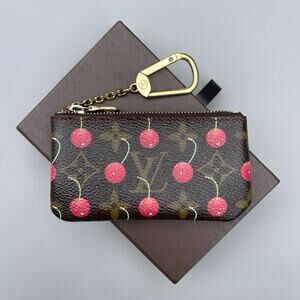 Louis Vuitton Cherry Cerise Takashi Murakami Key Cles Key Holder Card Holder